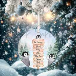 Personalised Christmas Decoration - Family Gift Custom Bauble Stocking Filler Eve Box - thumbnail 1