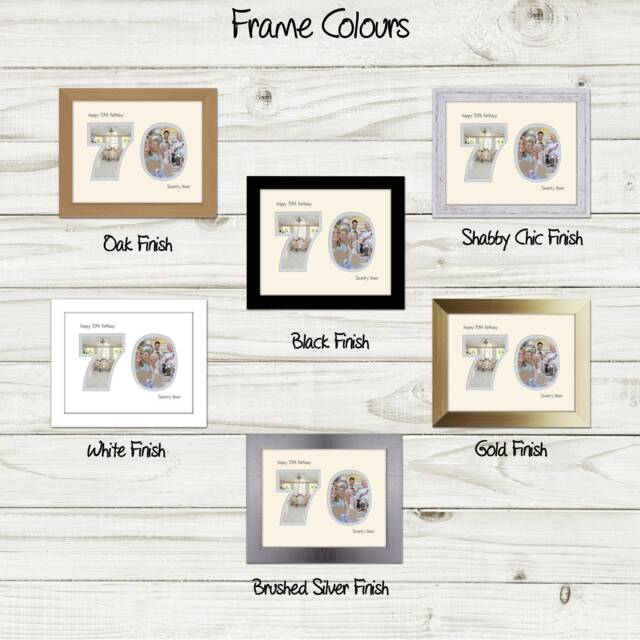 70Th Photo Frame Birthday Number Special Gift Word 9x7-1187F By Photos in A Word - image 1