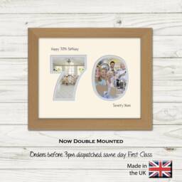 70Th Photo Frame Birthday Number Special Gift Word 9x7-1187F By Photos in A Word - thumbnail 2