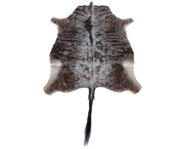African Blue Wildebeest Hide South Africa, Rustic Safari Decor - 6' X 5.5' - image 1