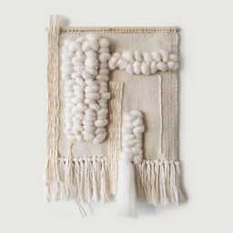 Woven Wall Hanging Rustic Woven Tapestry Perfect As Above Bed Or Fireplace Art in Modern Japandi Bedroom Minimalistic Living Room - thumbnail 1