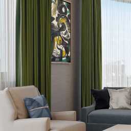 Double Layer Blackout Curtain, Thermal Insulated, Energy Saving - thumbnail 2