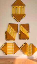 Tufted Grilled Cheese Wall Hanging Art, Food Art - thumbnail 3