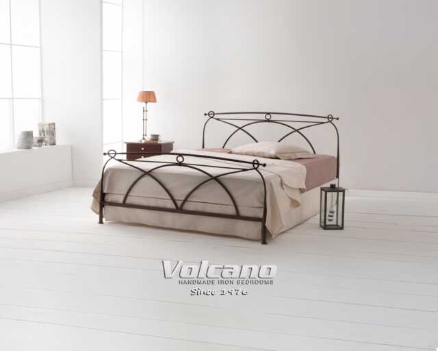 Anita Wrought Iron Bed 160x200 - Minimalist Curved Metal Frame European King Queen - image 1