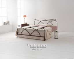 Anita Wrought Iron Bed 160x200 - Minimalist Curved Metal Frame European King Queen - thumbnail 1