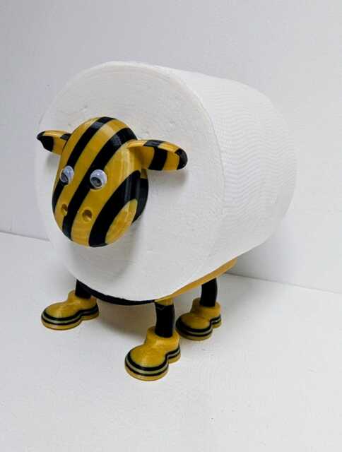 Castleford Tigers Supersheep Toilet Roll Holder, Classy Cas Fan Bathroom Sheep Decor, West Yorkshire Superleague Rugby Supporters Present - image 1
