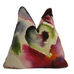 Harlequin - Flores Fuchsia/Zest Azure Abstract Watercolour Floral Cushion Cover Handmade Throw Pillow Designer Home Decor - thumbnail 2