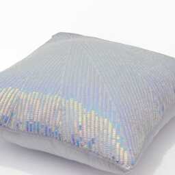 Sequin Pillow, Liquid Metal Sparkling White Pillow Cover, Rainbow Decorative Available in Multiple Sizes - thumbnail 3