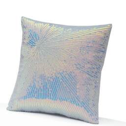 Sequin Pillow, Liquid Metal Sparkling White Pillow Cover, Rainbow Decorative Available in Multiple Sizes - thumbnail 2