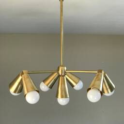 Selene Mid Century Modern Industrial 7 Lightgeometric Sputnik Chandelier - thumbnail 3