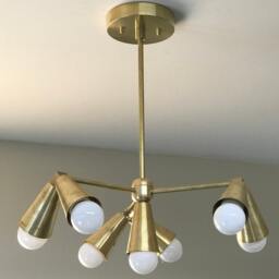 Selene Mid Century Modern Industrial 7 Lightgeometric Sputnik Chandelier - thumbnail 2