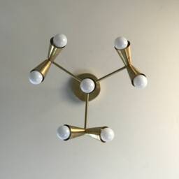 Selene Mid Century Modern Industrial 7 Lightgeometric Sputnik Chandelier - thumbnail 4