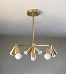 Selene Mid Century Modern Industrial 7 Lightgeometric Sputnik Chandelier - thumbnail 1