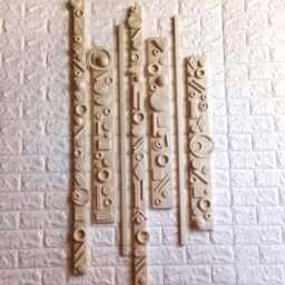 Triptych Fiber Wall Art Boho Jute Rope, 3D Geometric Decor - thumbnail 4