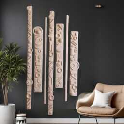 Triptych Fiber Wall Art Boho Jute Rope, 3D Geometric Decor - thumbnail 1