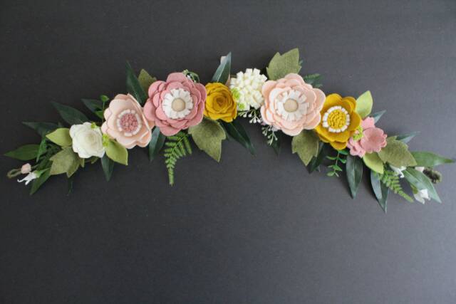 Baby Girl Flower Floral Wall Adornments Embellishment Nursery Crib Decor Girls Room Garden Woodland Mustard Shower Whimsical - image 1