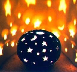 stars Moon Lantern, Blue Purple Candileria???, Celestial Luminary, Handmade Ceramic Candle Holder Made To Order - thumbnail 3