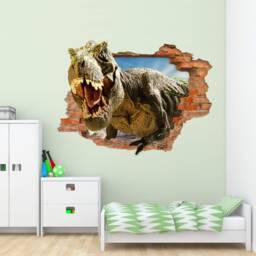 116 Wall Decal T-Rex Tyrannosaurus Rex Dinosaur - Hole in The Children's Room Mural Sticker Decor Teenager - thumbnail 2