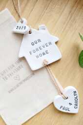 Our Forever Home Personalised Gift, New House 2025 Clay Keepsake, Together, Sweet Happy Place - thumbnail 1