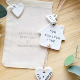 Our Forever Home Personalised Gift, New House 2025 Clay Keepsake, Together, Sweet Happy Place - thumbnail 2
