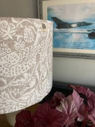 William Morris Strawberry Thief Pure Sage Luxury Lamp Shade. Bespoke. Handmade Table Or Pendant Shades in 20cm, 30cm Or 40cm - thumbnail 2