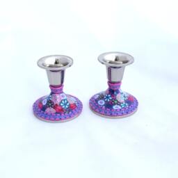 Candle Holders, Table Decoration, Bat Mitzvah Gift, Judaica, Shabbat Candlesticks, Jewish Wedding Gift, Candlestick, Centerpiece - thumbnail 2