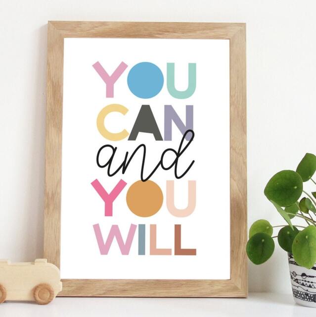 Girls Bedroom Prints, Motivational Print, Nursery Playroom Decor, Wall Art, Art - image 1