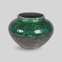Handmade Emerald Green & Black Ceramic Plant Pot Lindy Retro Indoor Planter, Multiple Sizes - 16cm-30cm - thumbnail 4