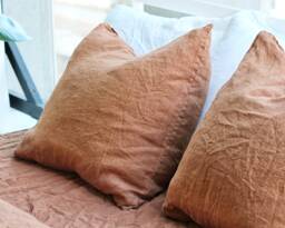 Tobacco Linen Pillowcase Set Envelope Pillow Covers, Set Of 2 - thumbnail 1