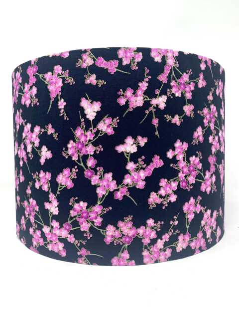 Cherry Blossom Lampshade Japanese Oriental Black & Gold - image 1