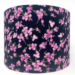 Cherry Blossom Lampshade Japanese Oriental Black & Gold - thumbnail 4