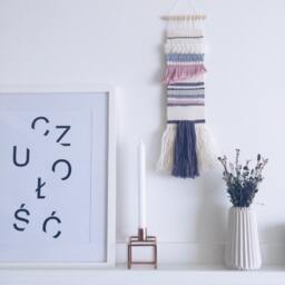 Lavender Field Wall Hanging/ Woven Art Tapestry/ Nursery Room/ Baby Shower /Pastel Colours - thumbnail 2