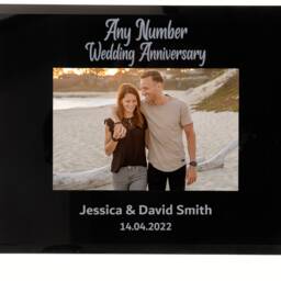 Personalised First Wedding Anniversary Photo Frame 6x4 7x5 Customise With Any Year - thumbnail 2