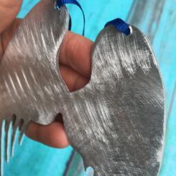 Angel Wings, Ornament, Christmas, Holiday Decoration, Handcrafted, Metal, Baby Room, Angels, Wall Hanging, Holiday, Guardian Wings - thumbnail 3