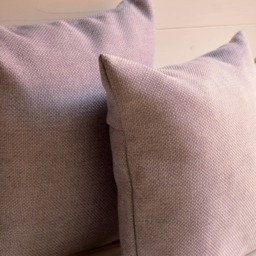Lilac Pillow in Canapone. Broad Texture. Artisanal Item, Coordinated With Flower Cushions, Lavender Pillows. Customizable, Mix & Match - thumbnail 2