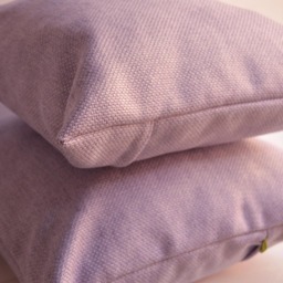 Lilac Pillow in Canapone. Broad Texture. Artisanal Item, Coordinated With Flower Cushions, Lavender Pillows. Customizable, Mix & Match - thumbnail 3