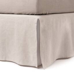 Split Corners Linen Bedskirt, Custom Drop Length Bed Skirt