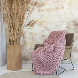 Chunky Blanket Cozy Handmade Large Giant Knit Throw Made Of Merino Wool - thumbnail 4
