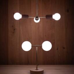 Walnut Triple Arm Pendant Satin Brass Stem 3 X Tala Porcelain Ii - thumbnail 4