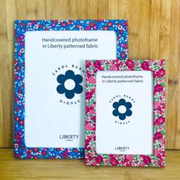 Liberty Fabric Photo Frame in Choice Of Patterns. Glass Or Perspex 3 Sizes. Photo Printed Free - thumbnail 1
