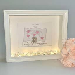 Couples I Would Find You in Any Lifetime Personalised Pebble Art Picture Frame Gift Anniversary Birthday Long Distance Miss Stone - thumbnail 2