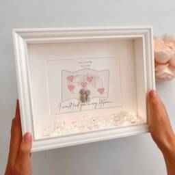 Couples I Would Find You in Any Lifetime Personalised Pebble Art Picture Frame Gift Anniversary Birthday Long Distance Miss Stone - thumbnail 1