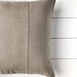 Set Of 2, 4 & 6 Stonewashed Natural Undyed Linen Pillow Cases With Decorative Seam/Linen Cushion Cover Hidden Zipper/Decorative - thumbnail 3