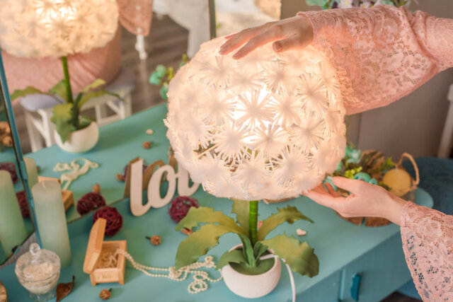 Fairy Dandelion Night Light, Bedside Table Flower Lamp, Farmhouse Decorative Lamp For Living Room, Bedroom, Nursery - image 1