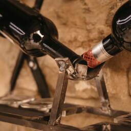 Wall Bottle Rack/Metal Industrial Style Triangular Shape Modern Design Wine - thumbnail 4