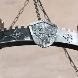 Medieval Iron Chandelier Lights, Rustic Castle Style Lighting - thumbnail 2