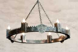 Medieval Iron Chandelier Lights, Rustic Castle Style Lighting