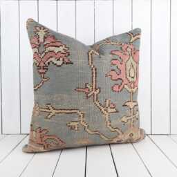 Turkish Kilim Pillow, 24x24 Inch, 60x60 cm Kilim Pillow Cover, Home Decor, Decorative Throw Turkish - thumbnail 3
