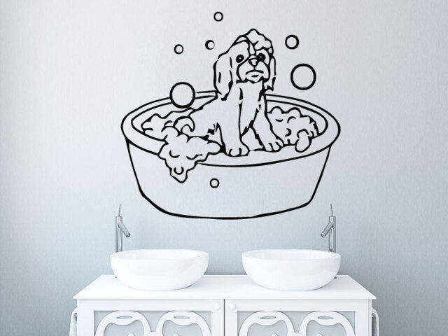 Dog Animal Wall Decals Grooming Salon Decorations Decal Vinyl Sticker Pet Shop Home Decor Art Mural Ms784 - image 1