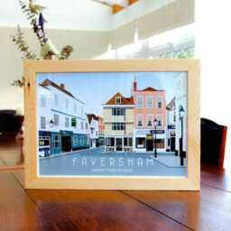 A4 Handmade Picture Frame - Natural Wood Finish Modern Collection Home Decor Gift Mounted Light Stain Mount Option - thumbnail 2
